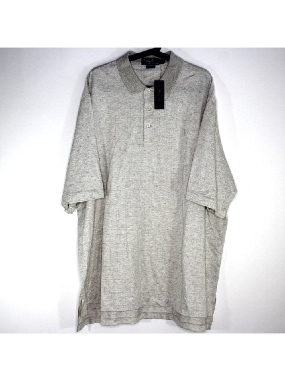 Polo Ralph Lauren Mens 2XL Golf Fit Wilshire Grid Gray Polo Shirt NEW K741